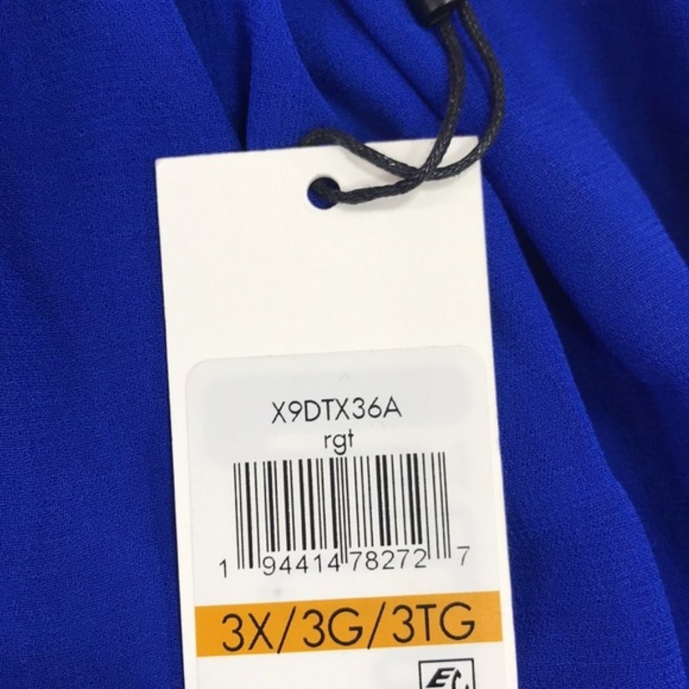 Calvin Klein Plus Size Ruffle-Front Blouse - Picture 4 of 5